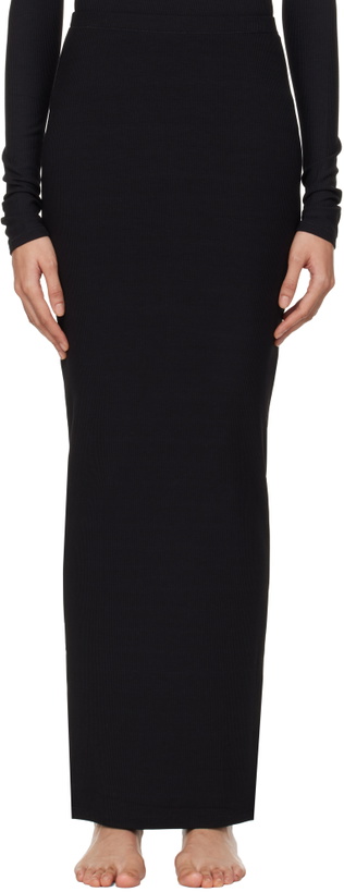 Photo: SKIMS Black Soft Lounge Long Maxi Skirt