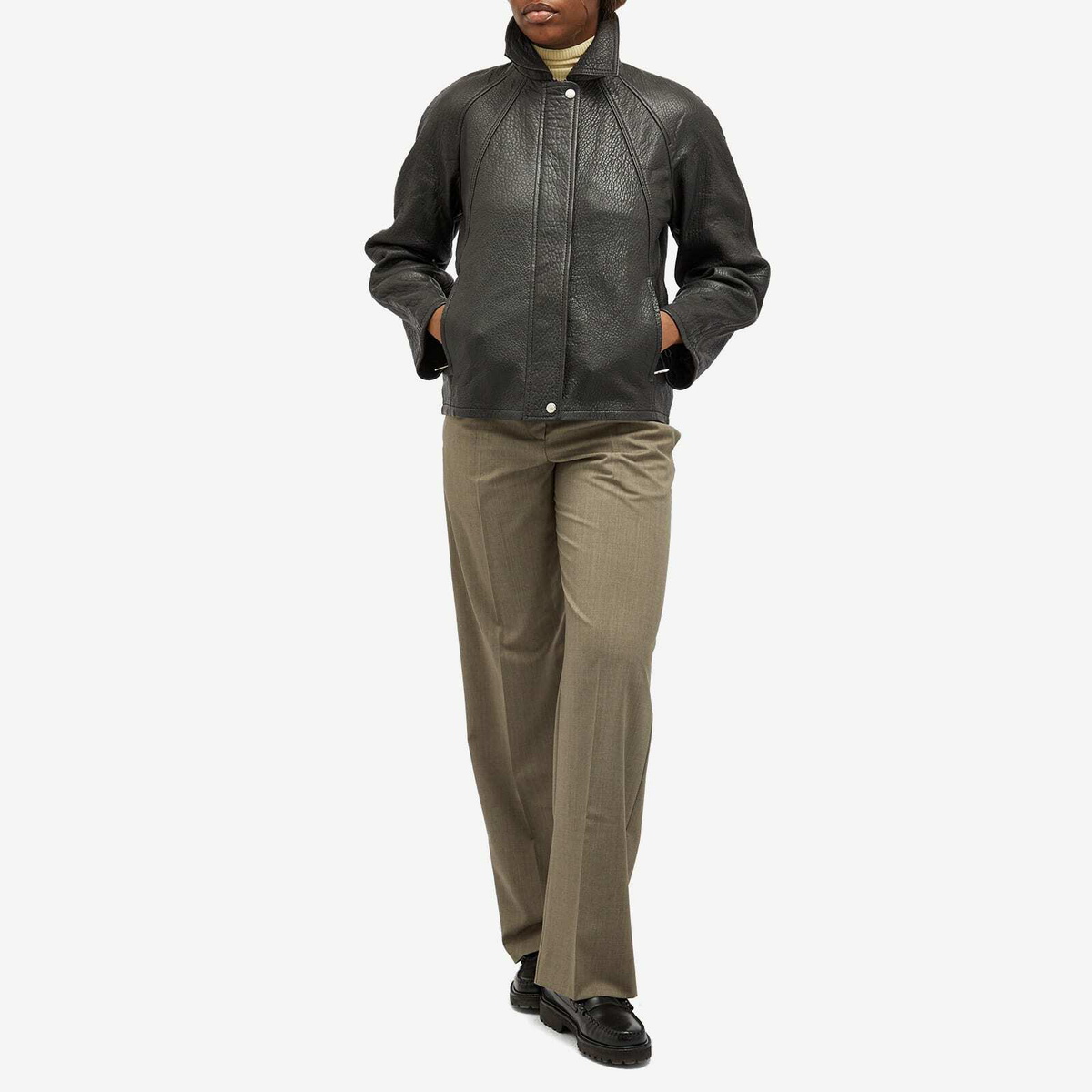 Samsøe Samsøe Women's Sanok Leather Jacket in Black