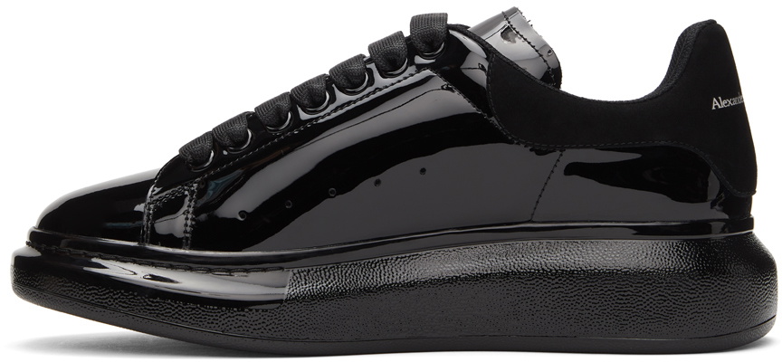 Alexander McQueen Black Patent Oversized Sneakers Alexander McQueen