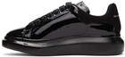 Alexander McQueen Black Patent Oversized Sneakers