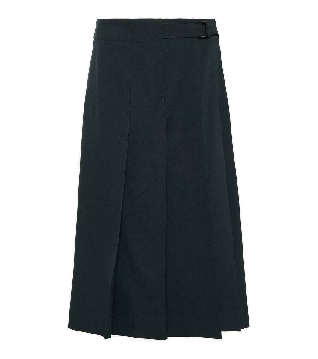 Lemaire Pleated wool wrap skirt Lemaire