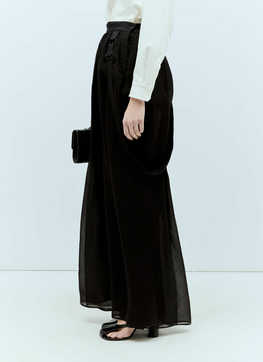 Max Mara Silk Chiffon Maxi Skirt