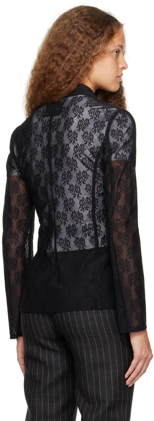 Moschino Black Sheer Blazer Moschino