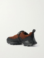 ROA - Katharina Rubber and Leather-Trimmed Brushed-Suede Hiking Sneakers - Brown