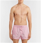 Dolce & Gabbana - Logo-Print Short-Length Swim Shorts - Pink