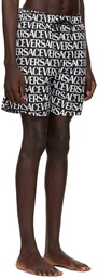 Versace Underwear Black Allover Swim Shorts