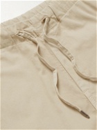 Armor Lux - Straight-Leg Logo-Appliquéd Cotton-Blend Twill Drawstring Shorts - Brown