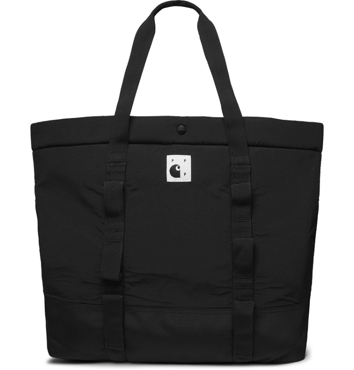 Photo: Pop Trading Company - Carhartt WIP Webbing-Trimmed Padded Shell Tote Bag - Black