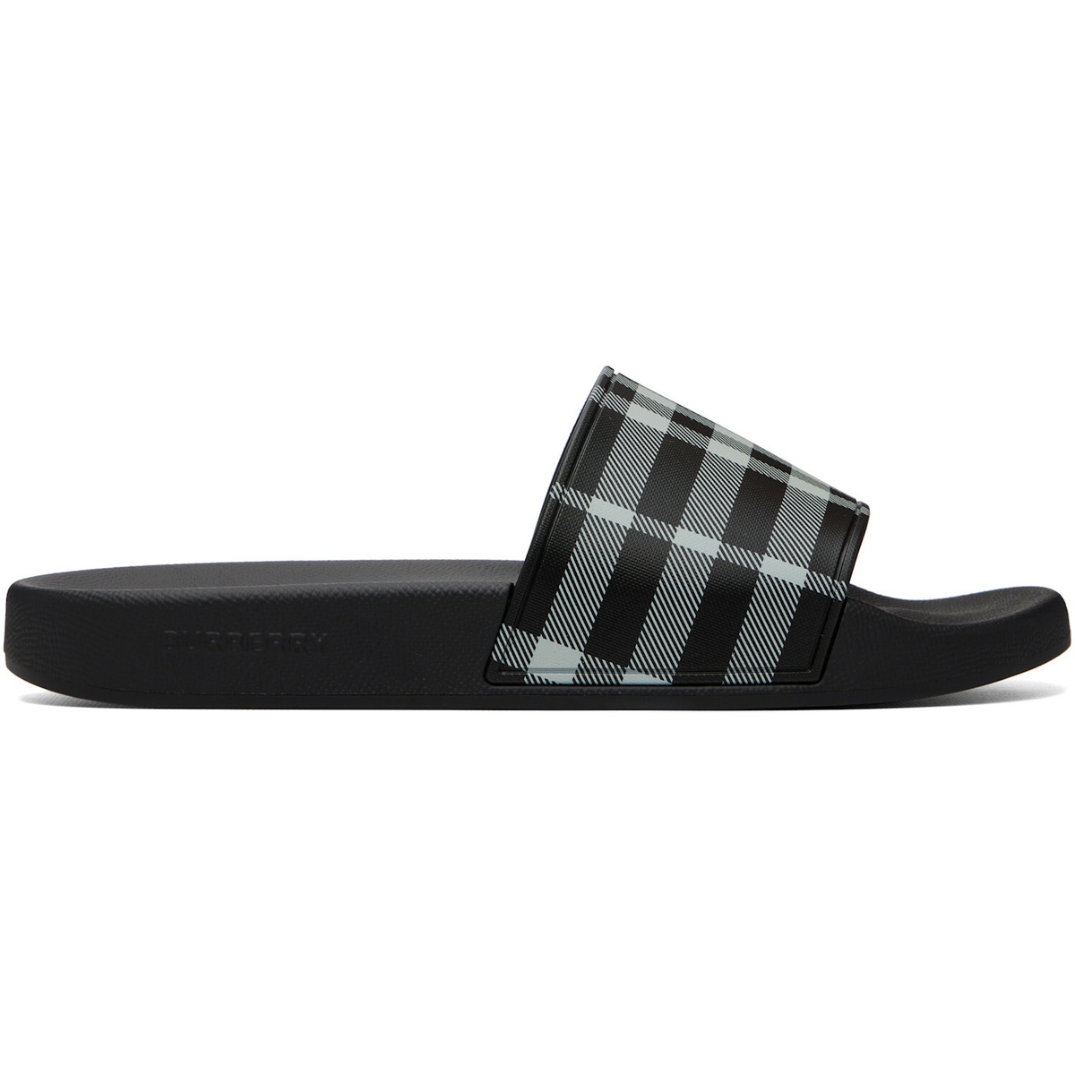 Burberry Black Check Slides
