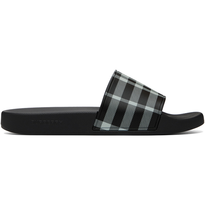 Photo: Burberry Black Check Slides
