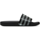 Burberry Black Check Slides