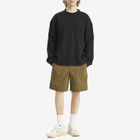 FrizmWORKS Men's Oversized Waffle Pocket Long Sleeve T-Shirt in Black