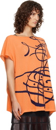 Vivienne Westwood Orange Beach Top Graffiti Orb Cover-Up Top