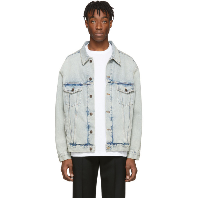 Photo: Balenciaga Blue Denim Logo Jacket