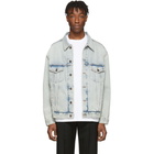 Balenciaga Blue Denim Logo Jacket