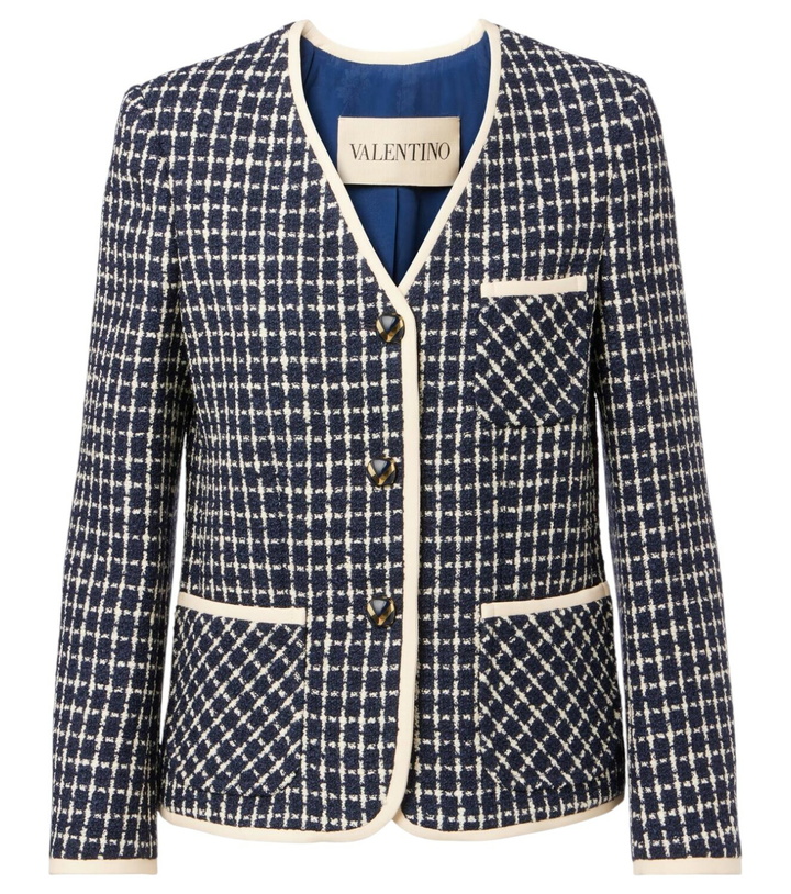 Photo: Valentino Wool and cotton-blend bouclé jacket