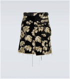Undercover Floral jacquard skirt