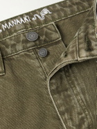 MANAAKI - Pita Straight-Leg Garment-Dyed Jeans - Green