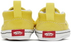 Vans Baby Yellow & White Checkerboard Slip-On V Crib Sneakers