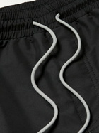 Brunello Cucinelli - Long-Length Logo-Embroidered Swim Shorts - Black