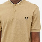 Fred Perry Men's Bomber Jacket Collar Polo Shirt in Warm Stone
