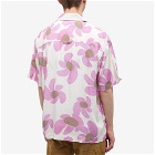 Jacquemus Men's Flower Logo Vacation Shirt in White/Pink