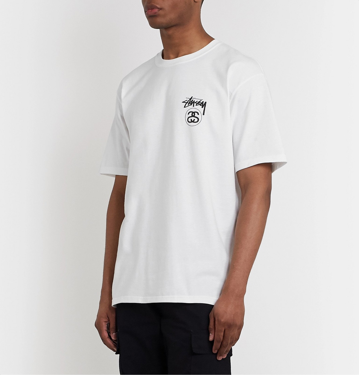 Stüssy - Logo-Printed Cotton-Jersey T-Shirt - White Stussy