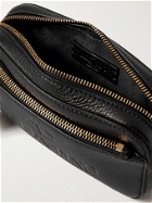 VALENTINO - Valentino Garavani Convertible Logo-Debossed Full-Grain Leather Messenger Bag