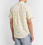 Engineered Garments - Button-Down Collar Floral-Print Striped Cotton Shirt - Yellow