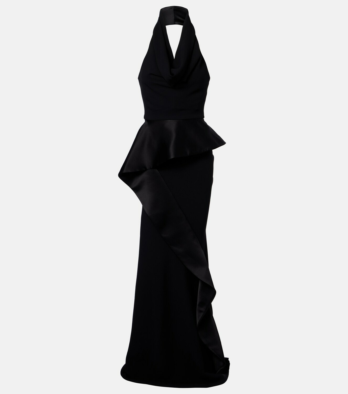 Maticevski Provocateur halterneck peplum satin gown