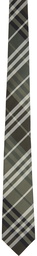 Burberry Khaki Silk Check Modern Cut Tie