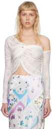 Yuhan Wang White Gathered Blouse