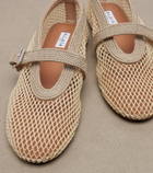 Alaïa Fishnet Mary Jane flats
