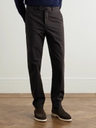 Loro Piana - Carlo Hyannis Tapered Cotton-Blend Trousers - Brown