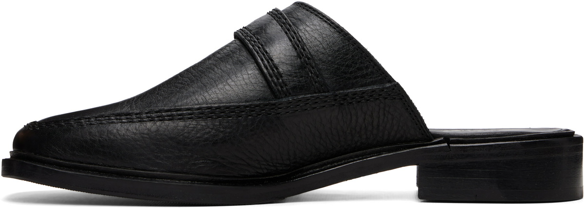 HEREU Black Bernat Mule Loafers