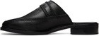 HEREU Black Bernat Mule Loafers