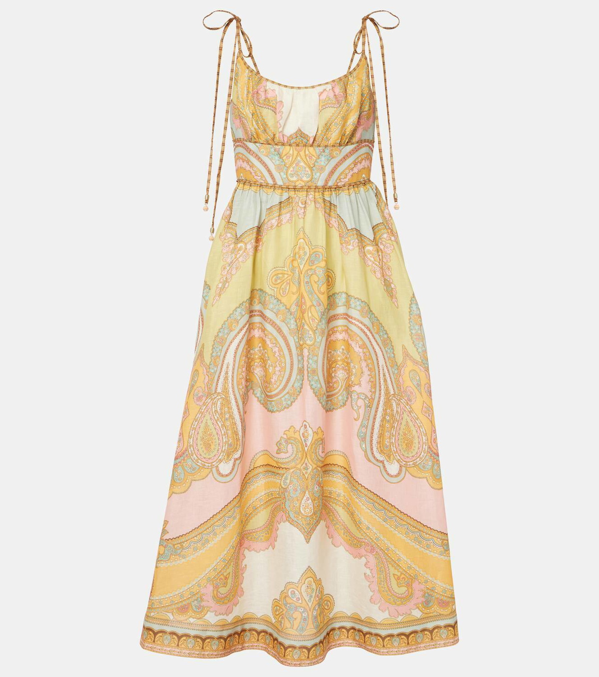 dress a line midi Donna Karan Women's V-Neck Midi Dress - Nightfall Multi