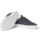 Grenson - Perforated Nubuck Sneakers - Men - Navy