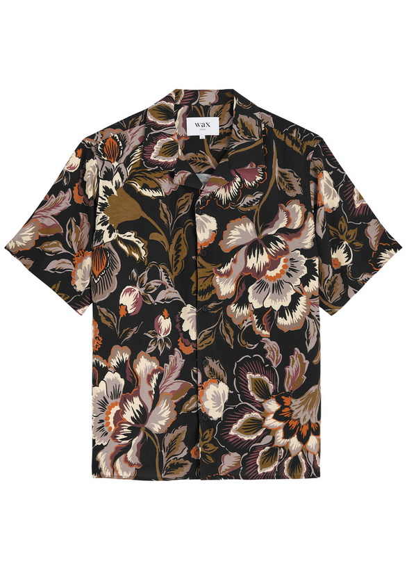 Photo: Wax London Didcot Floral-print Shirt Black