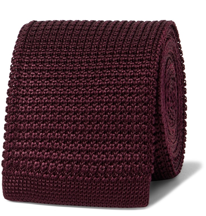 Photo: Boglioli - 6cm Knitted Silk Tie - Purple