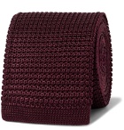 Boglioli - 6cm Knitted Silk Tie - Purple