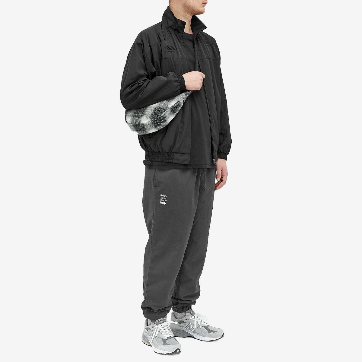 WTAPS Men's 01 Nylon Track Pants in Charcoal