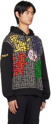 Balmain Black Pokémon Edition Oversized Monogram Hoodie