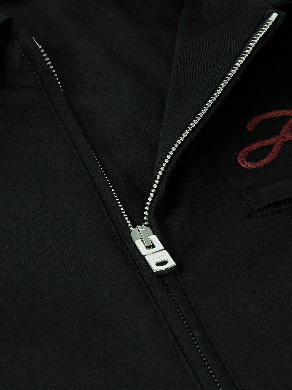AMIRI - Logo-Embroidered Appliquéd Cotton-Twill Jacket - Black Amiri