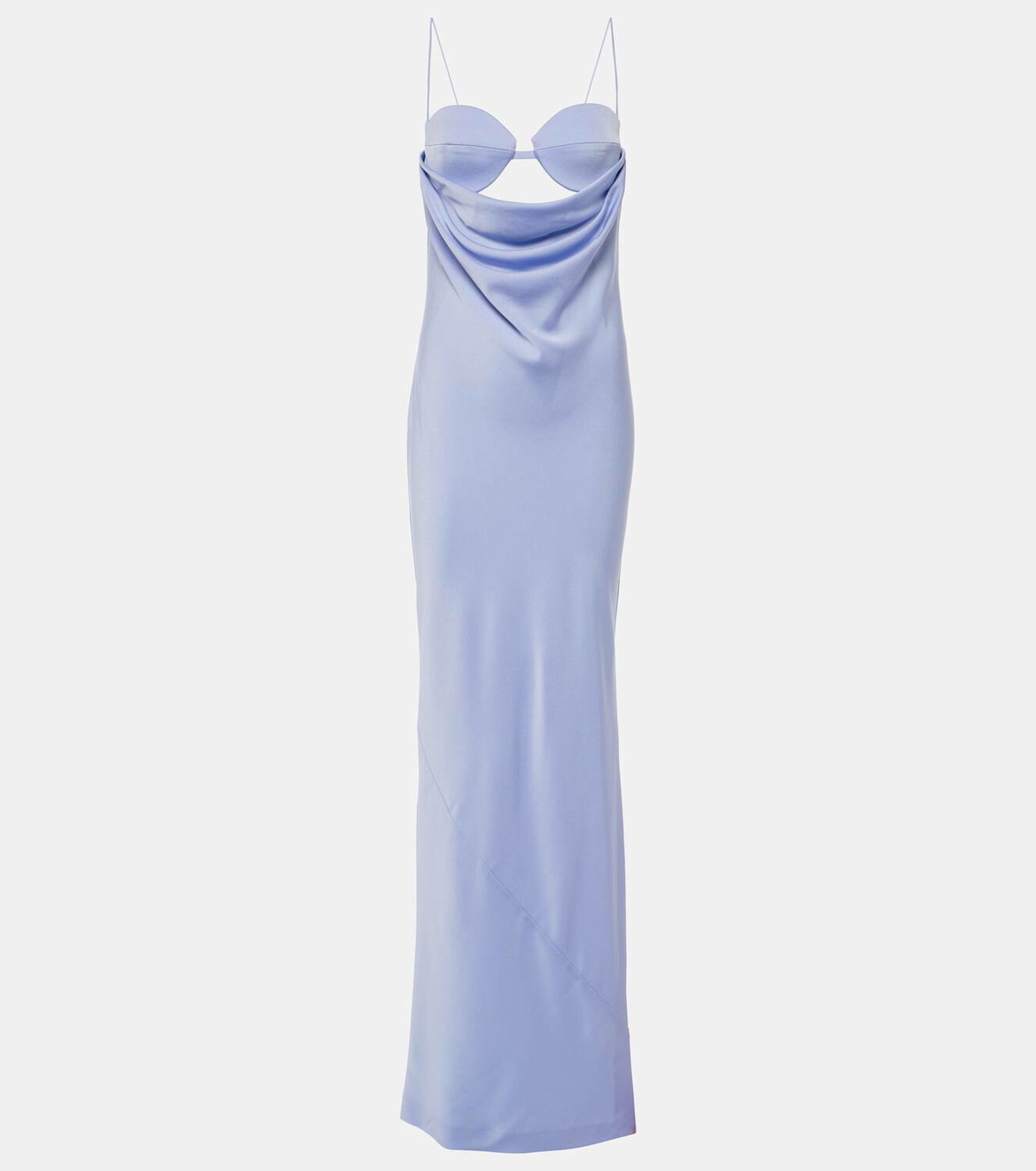 Alex Perry Cutout draped satin crêpe gown
