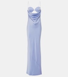 Alex Perry Cutout draped satin crêpe gown