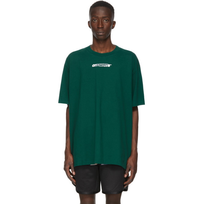 Photo: Off-White Green Hand Painters T-Shirt