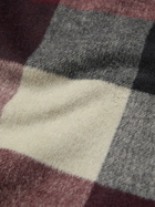 Rag & Bone - Checked Brushed Wool-Blend Flannel Overshirt - Burgundy