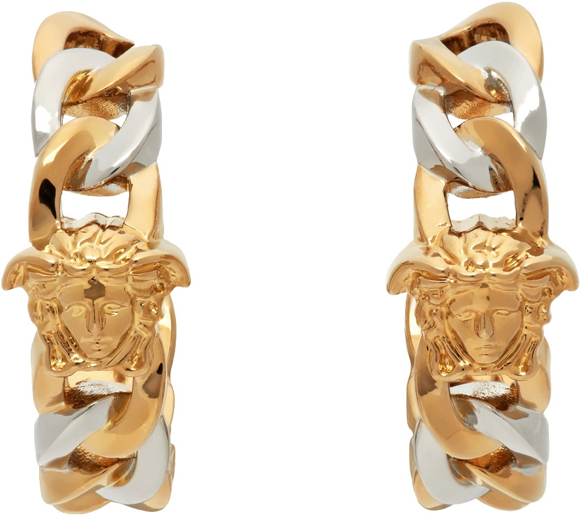 Dolce & Gabbana Logo Curb Chain Hoop Earrings - Gold