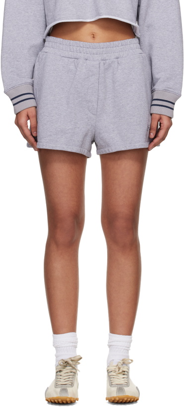 Photo: Off-White Gray 'OW' Script Sweat Shorts
